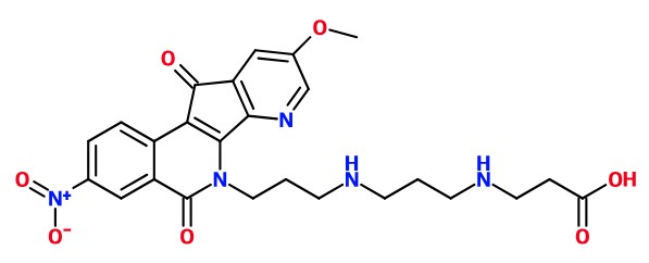 (image for) MC085385 3-{3-[3-(9-Methoxy-3-nitro-5,11-dioxo-5,11-dihydro-pyrido[3',2':4,5]cyclopenta[1,2-c]isoquinolin-6-yl)-propylamino]-propylamino}-propionic acid